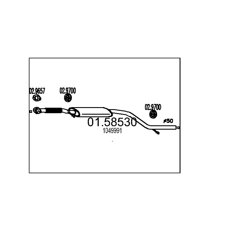 Silencieux central MTS 01.58530