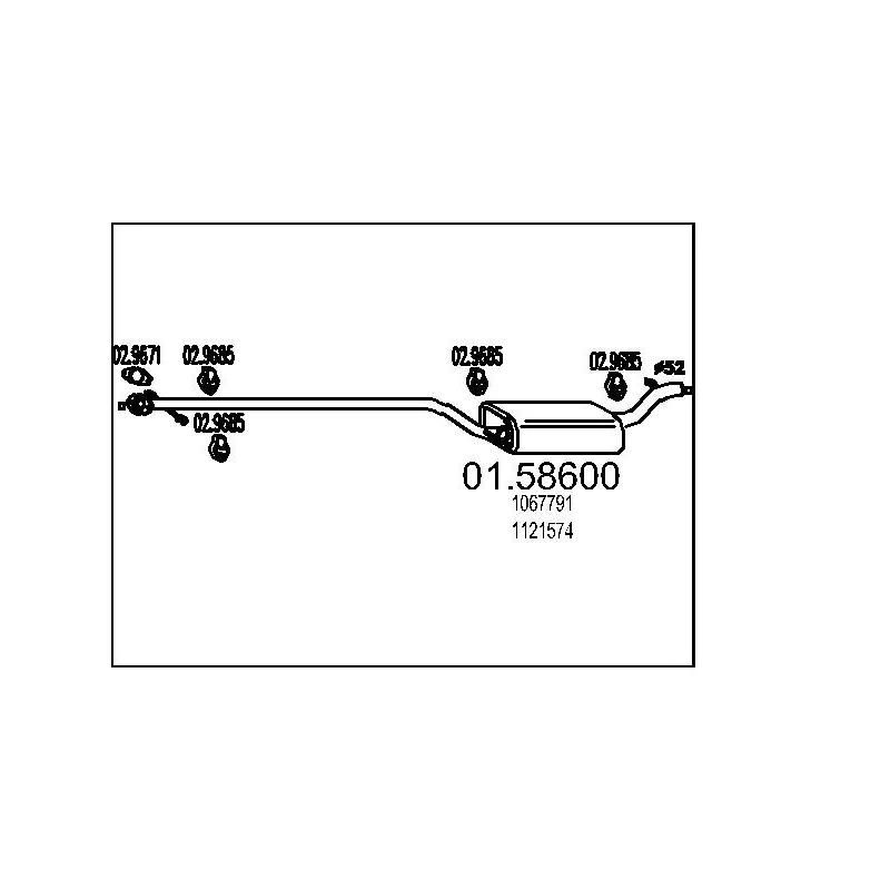 Silencieux central MTS 01.58600