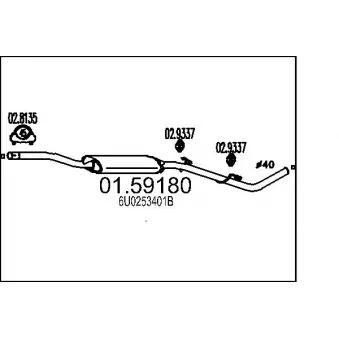 Silencieux central MTS