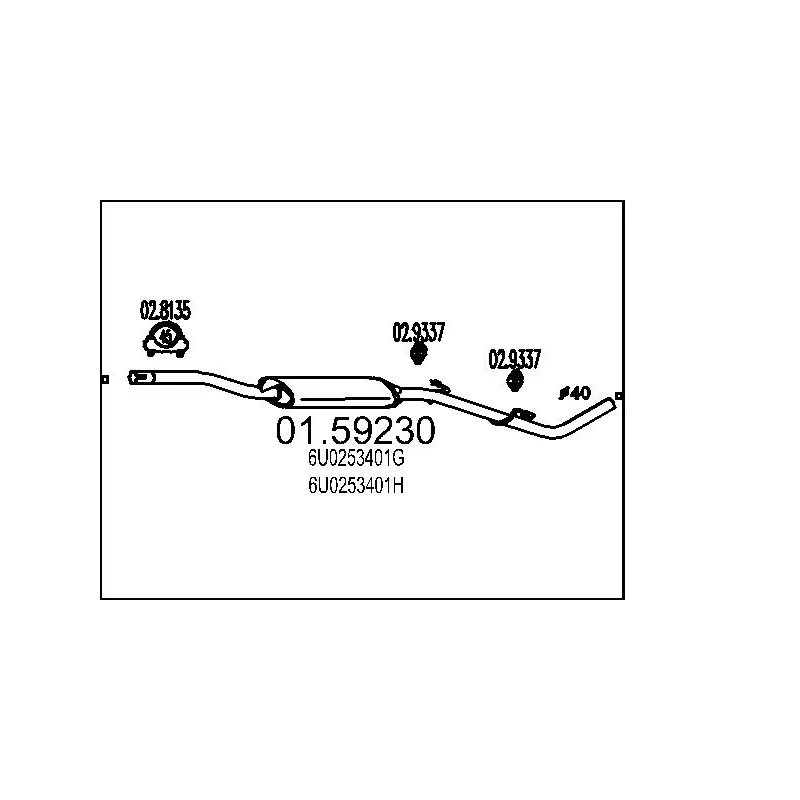 Silencieux central MTS 01.59230