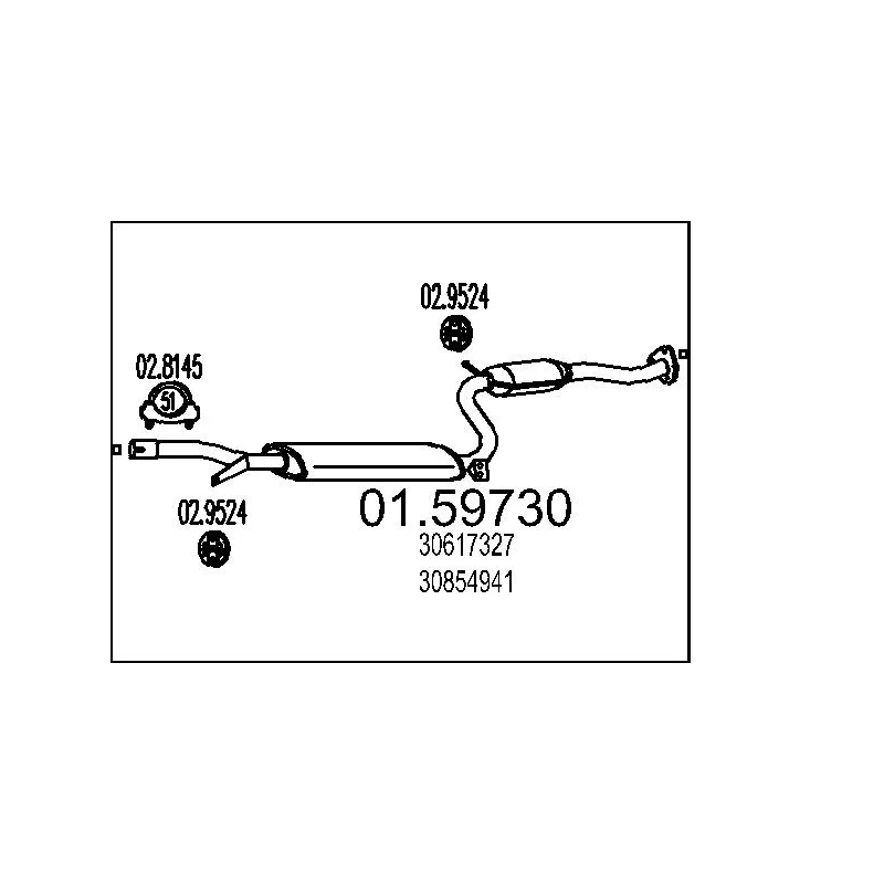 Silencieux central MTS 01.59730