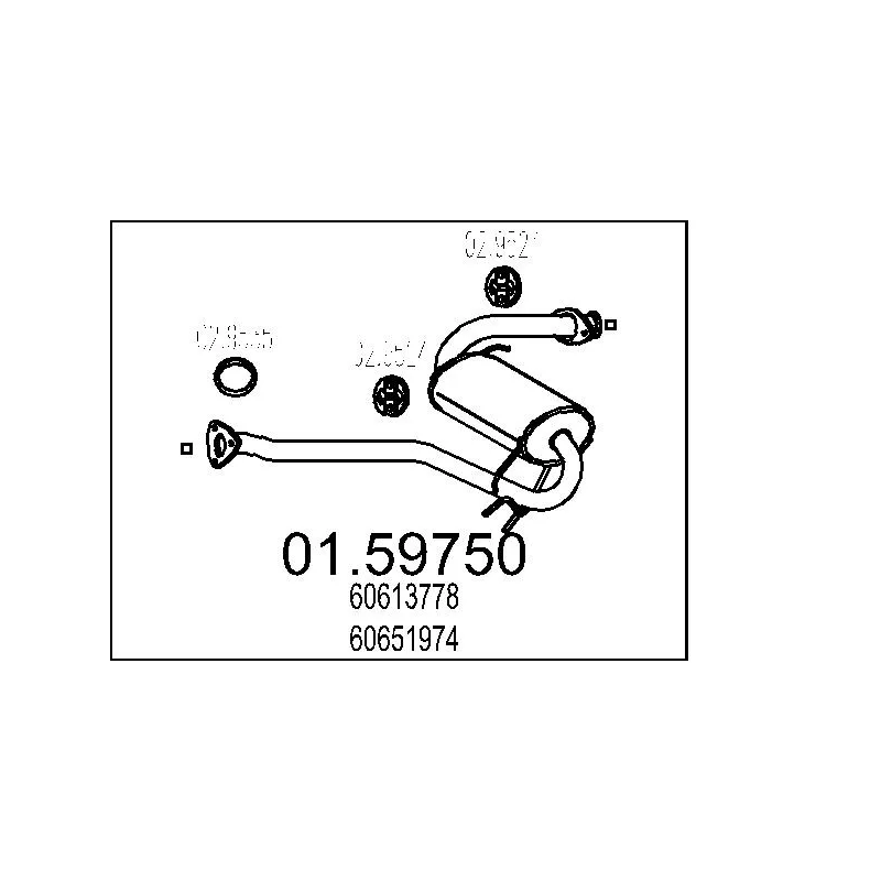Silencieux central MTS 01.59750