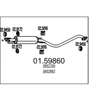 Silencieux central MTS 01.59860