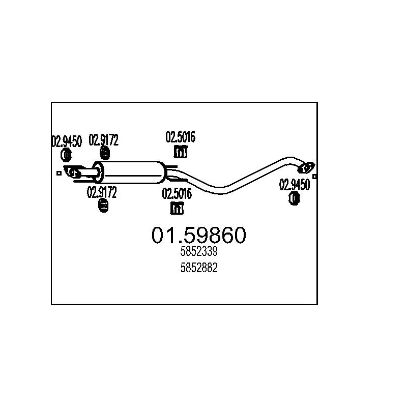 Silencieux central MTS 01.59860