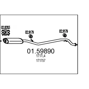 Silencieux central MTS 01.59890