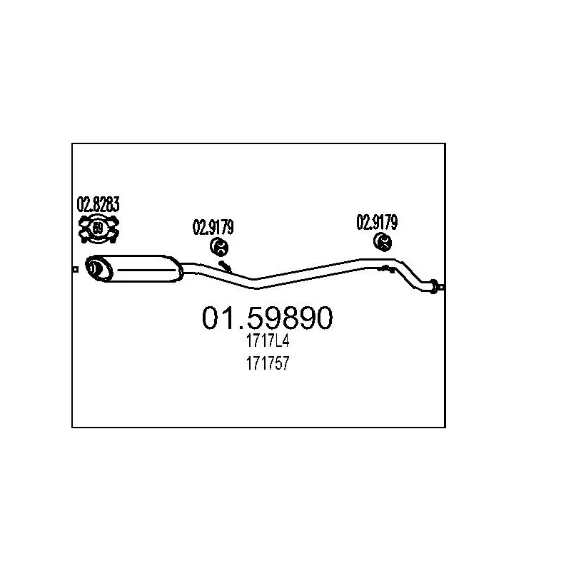 Silencieux central MTS 01.59890