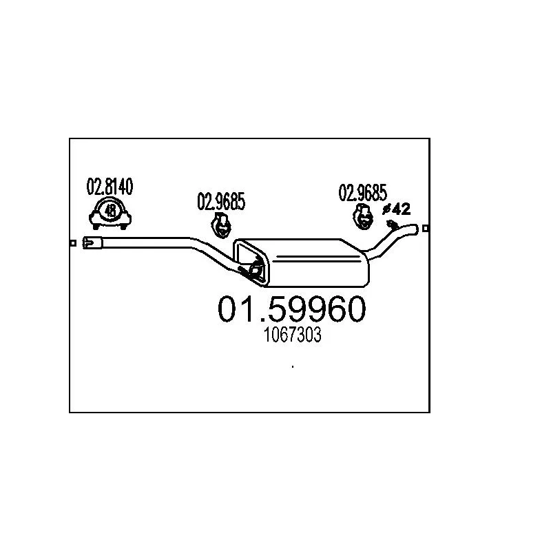 Silencieux central MTS 01.59960
