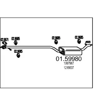 Silencieux central MTS 01.59980