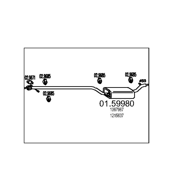 Silencieux central MTS 01.59980