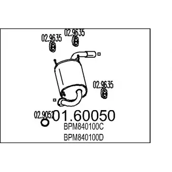 Silencieux arrière MTS