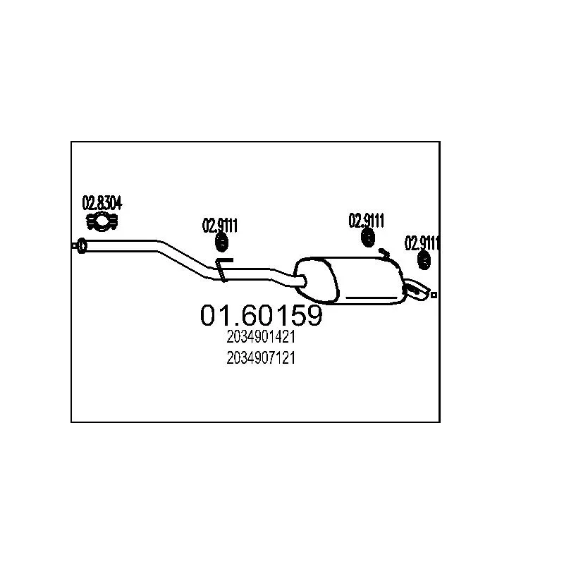 Silencieux arrière MTS 01.60159