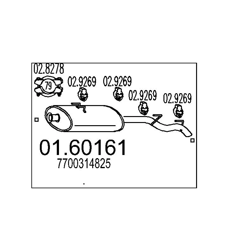 Silencieux arrière MTS 01.60161