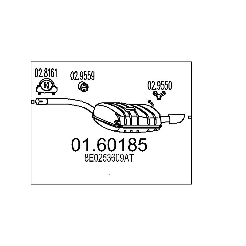 Silencieux arrière MTS 01.60185