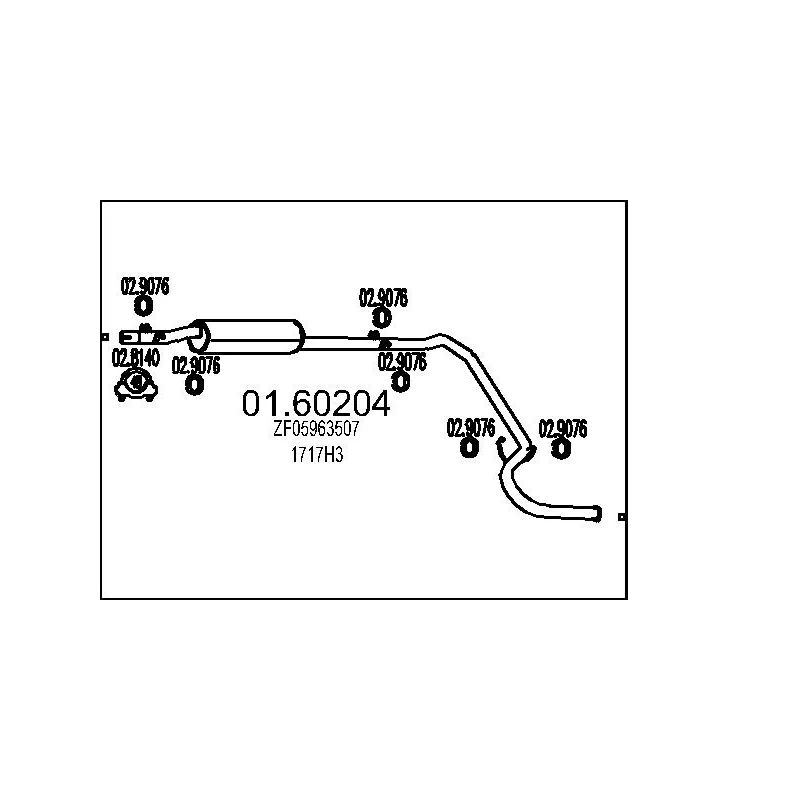 Silencieux arrière MTS 01.60204