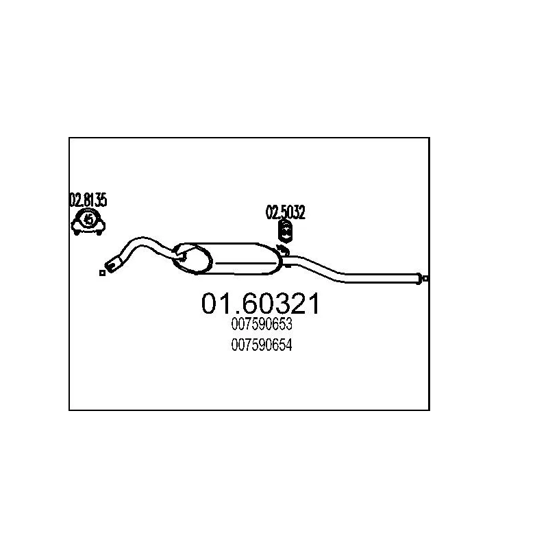 Silencieux arrière MTS 01.60321