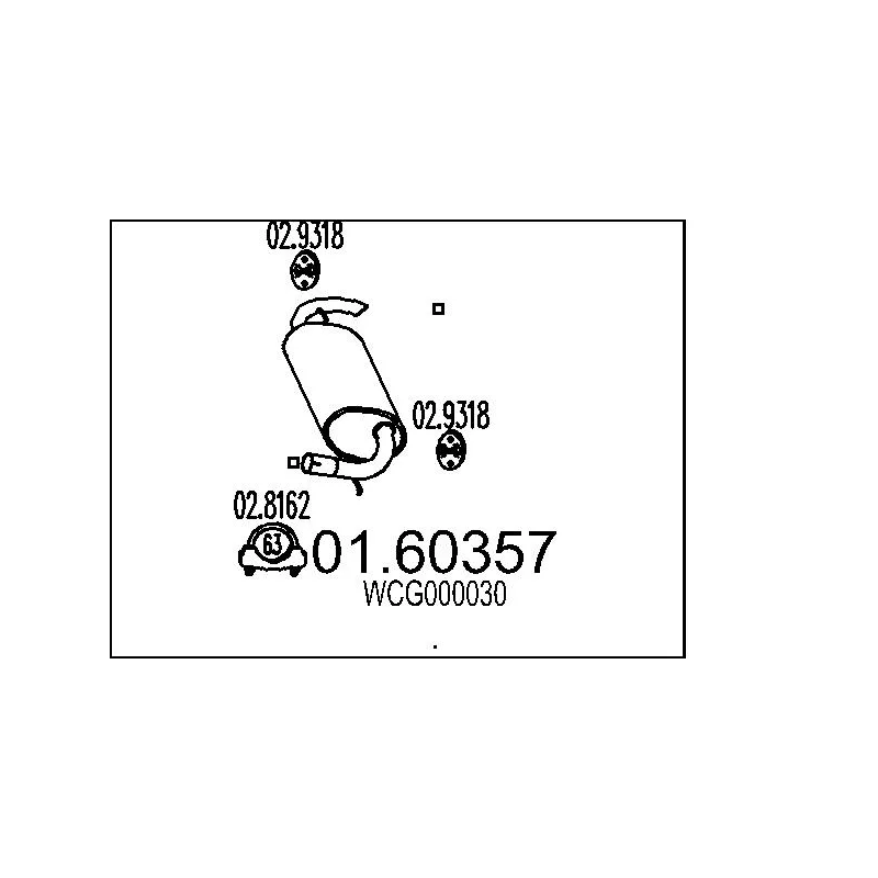 Silencieux arrière MTS 01.60357