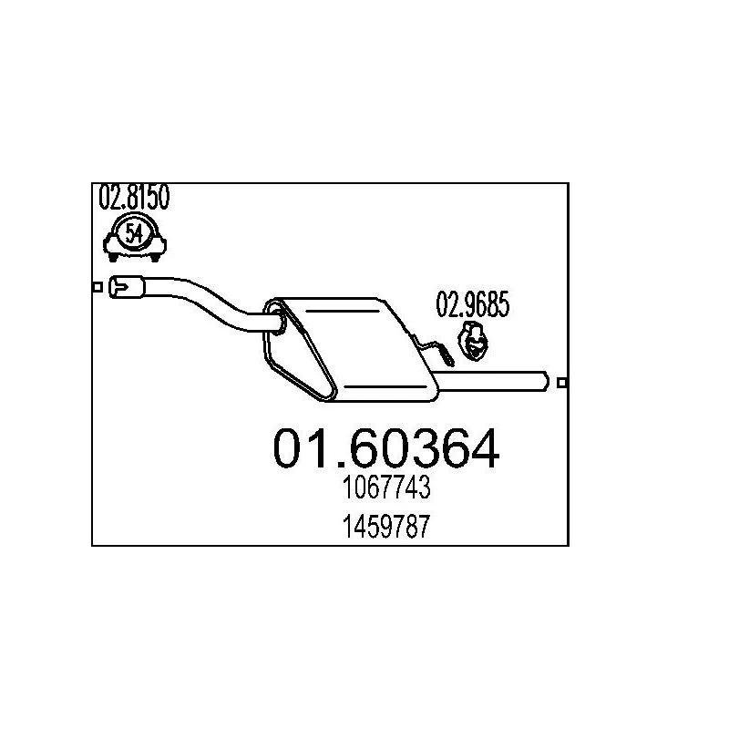Silencieux arrière MTS 01.60364