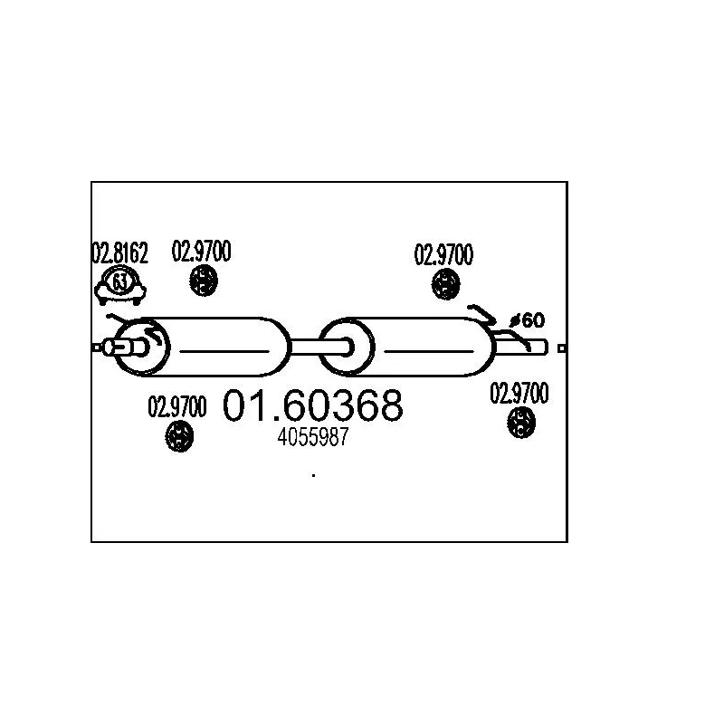 Silencieux arrière MTS 01.60368