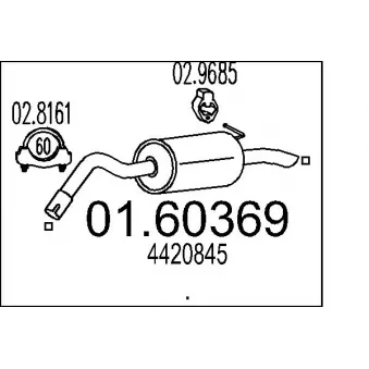 Silencieux arrière MTS