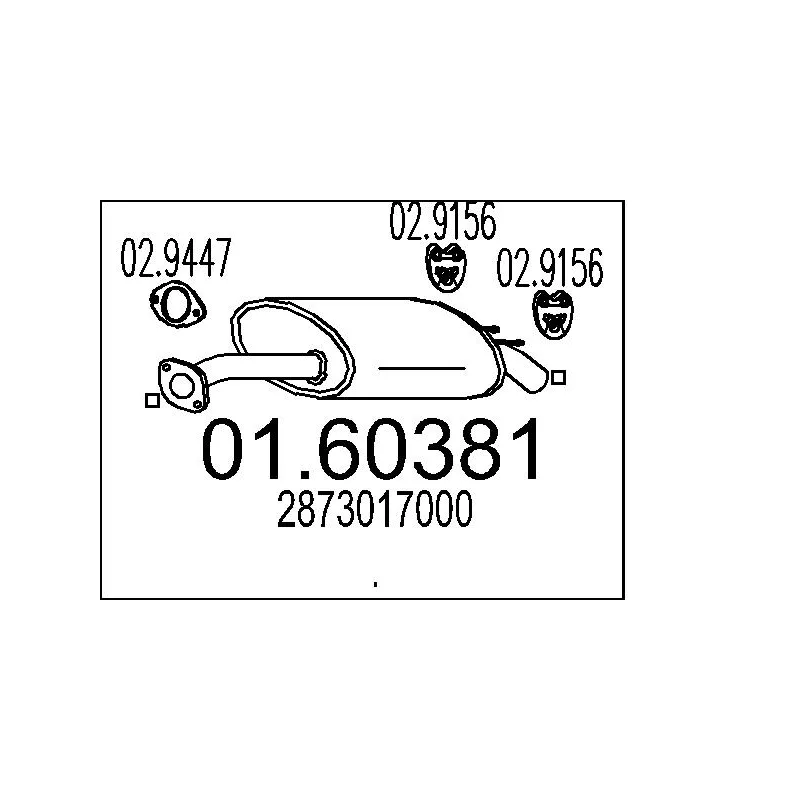 Silencieux arrière MTS 01.60381