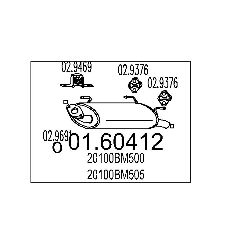 Silencieux arrière MTS 01.60412
