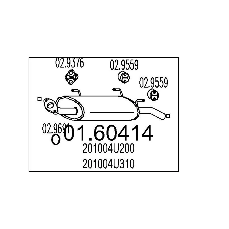 Silencieux arrière MTS 01.60414
