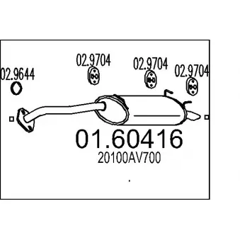 Silencieux arrière MTS