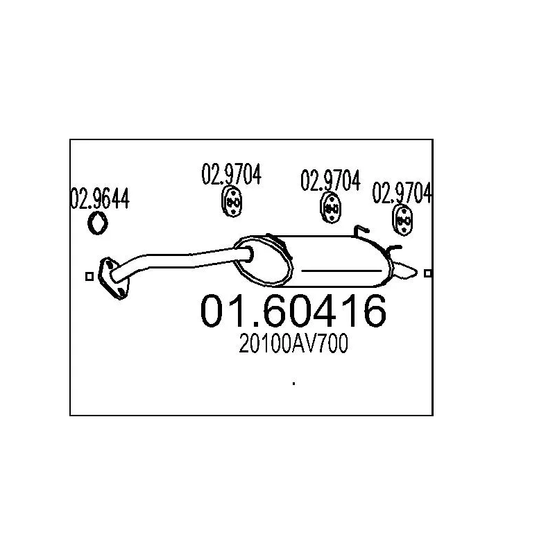 Silencieux arrière MTS 01.60416