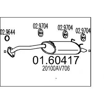 Silencieux arrière MTS