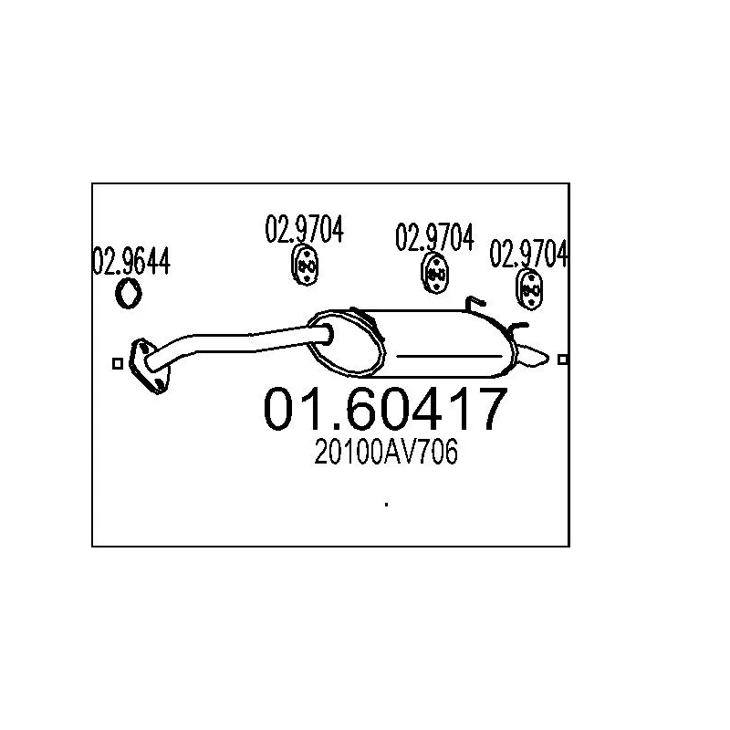 Silencieux arrière MTS 01.60417