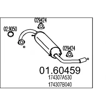 Silencieux arrière MTS