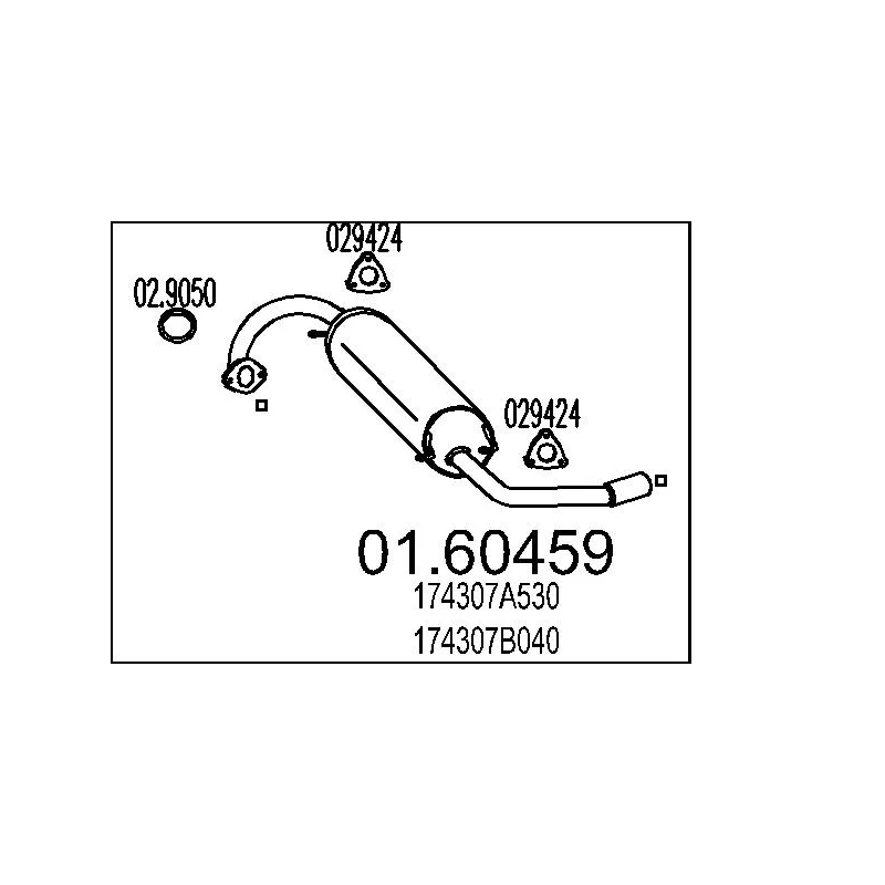 Silencieux arrière MTS 01.60459