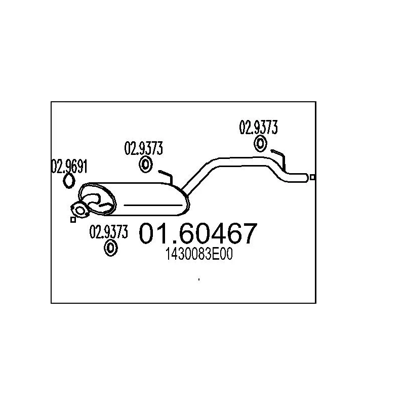 Silencieux arrière MTS 01.60467