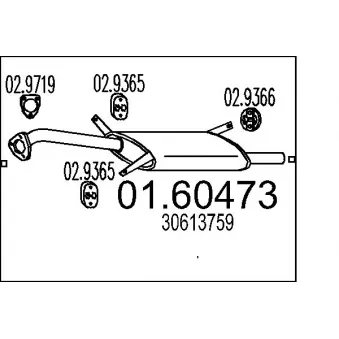 Silencieux arrière MTS