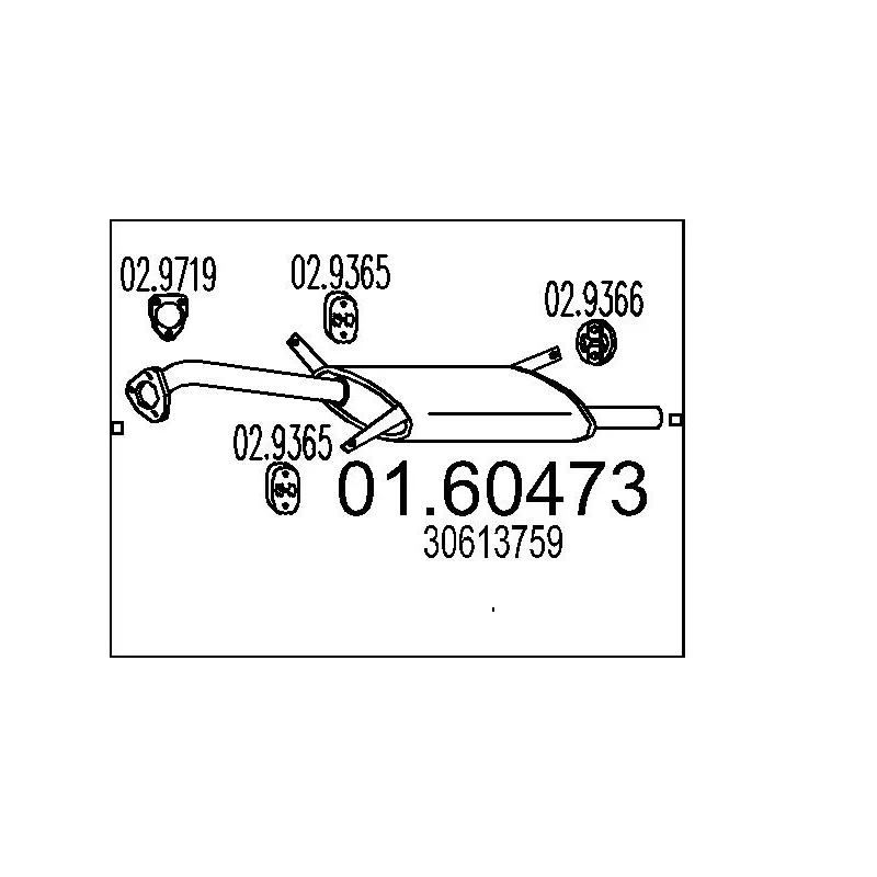 Silencieux arrière MTS 01.60473