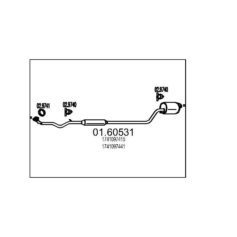Silencieux arrière MTS 01.60531