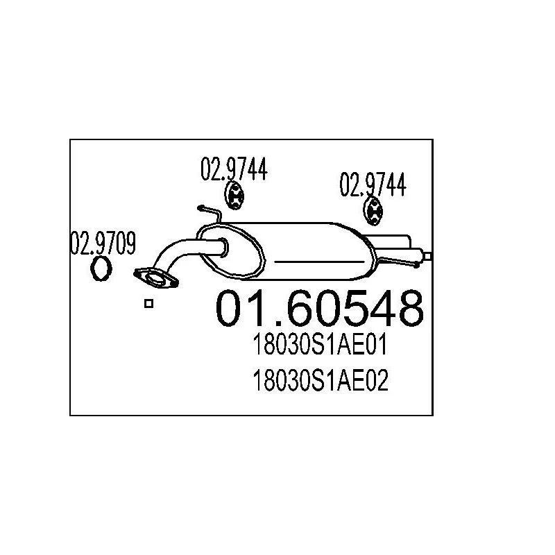 Silencieux arrière MTS 01.60548