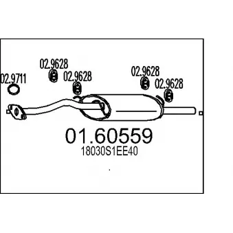 Silencieux arrière MTS