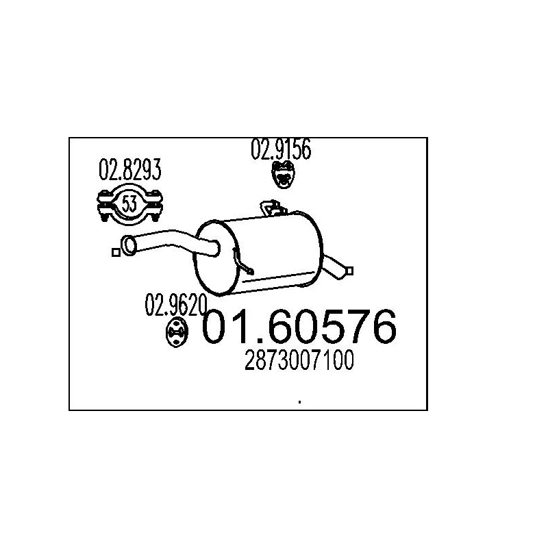 Silencieux arrière MTS 01.60576