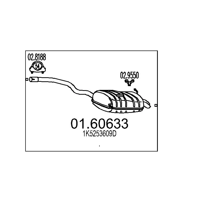 Silencieux arrière MTS 01.60633