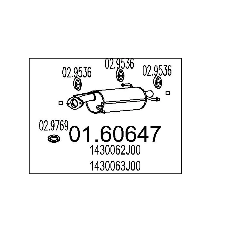 Silencieux arrière MTS 01.60647