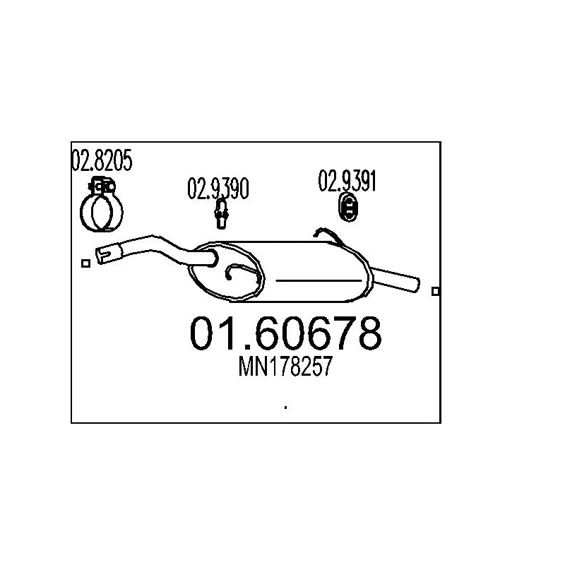 Silencieux arrière MTS 01.60678