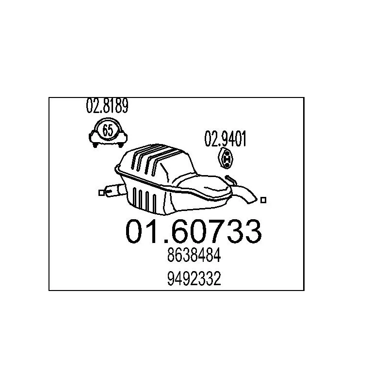 Silencieux arrière MTS 01.60733