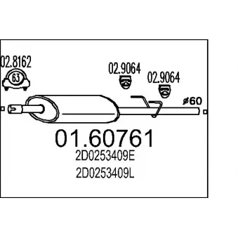 Silencieux arrière MTS