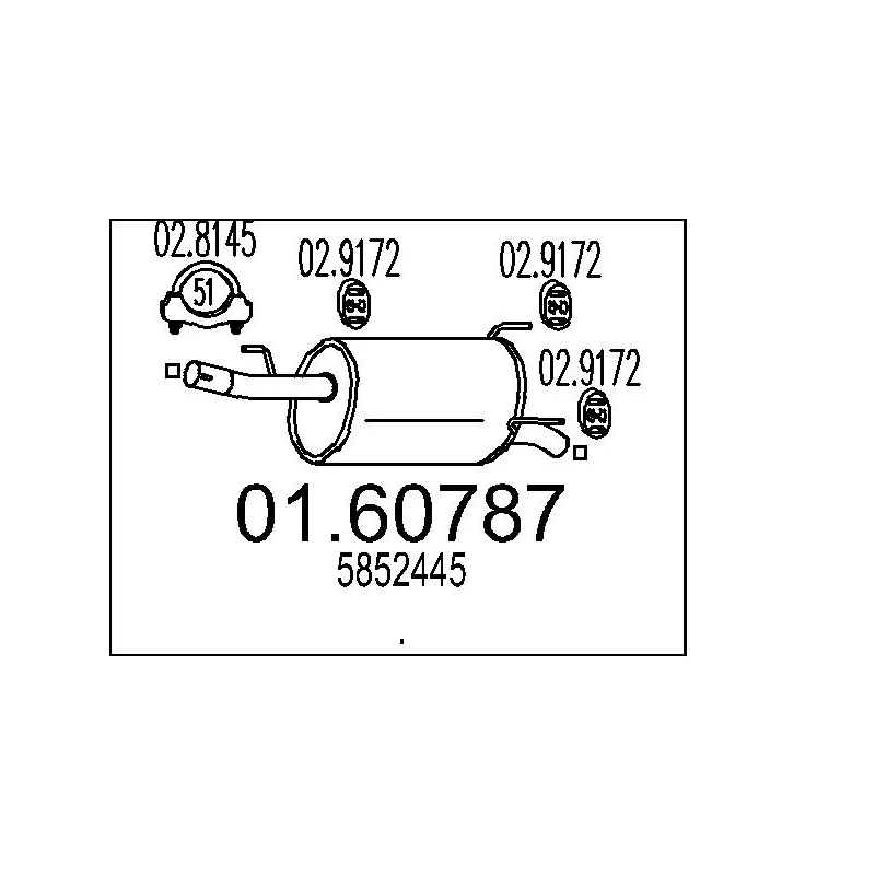 Silencieux arrière MTS 01.60787