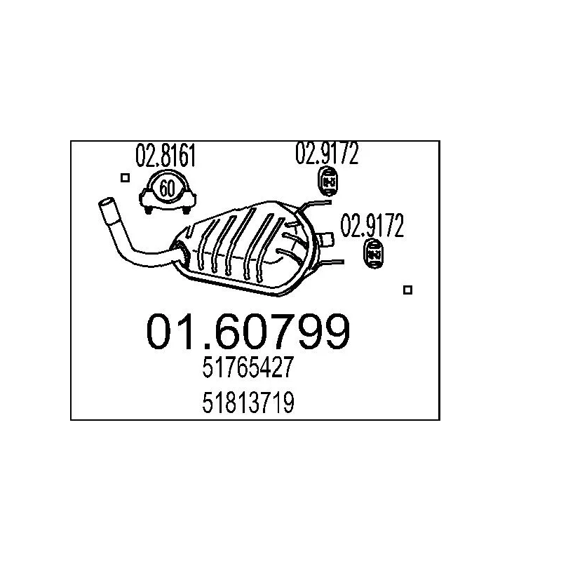 Silencieux arrière MTS 01.60799