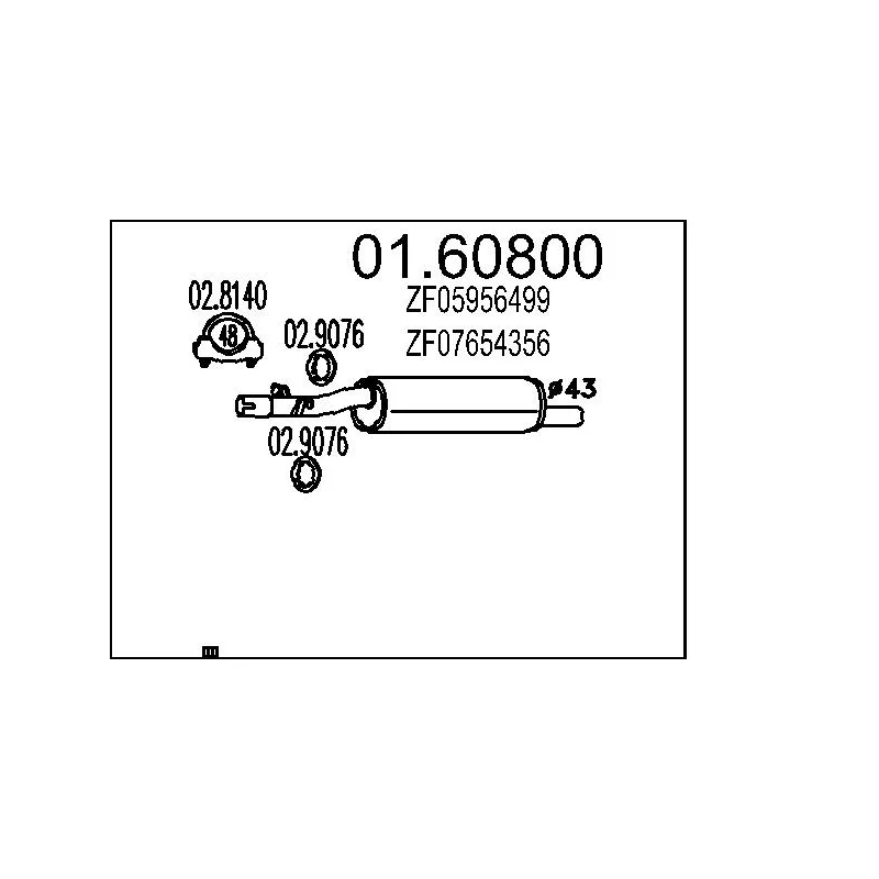 Silencieux arrière MTS 01.60800