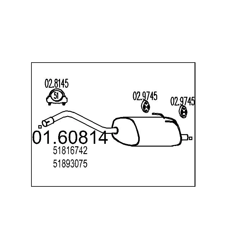 Silencieux arrière MTS 01.60814