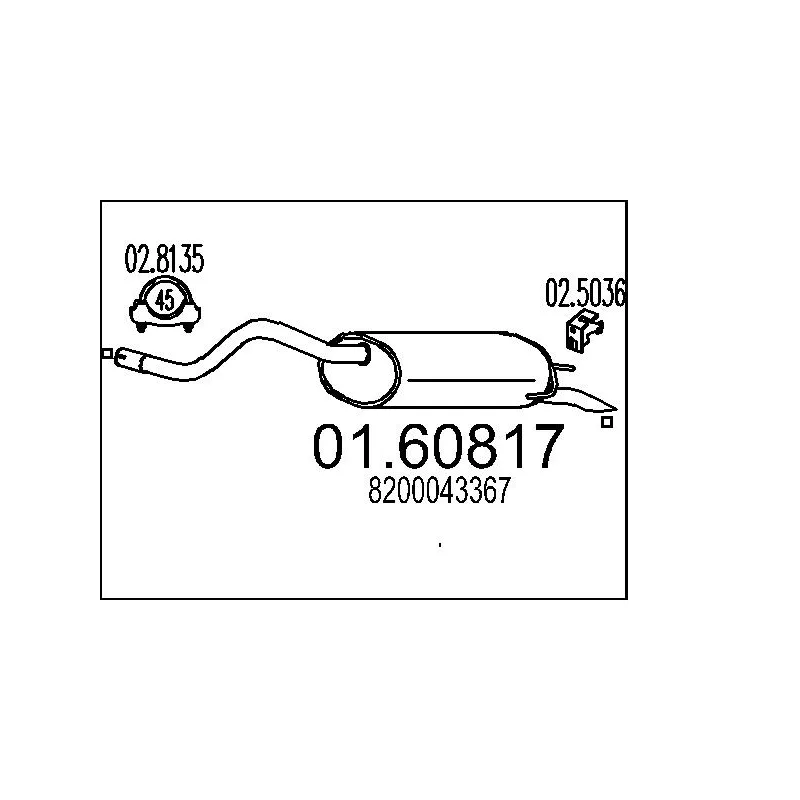 Silencieux arrière MTS 01.60817