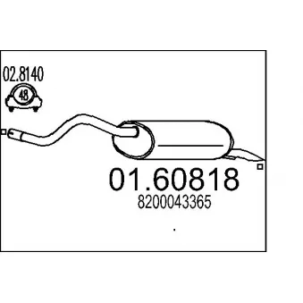 Silencieux arrière MTS 01.60818